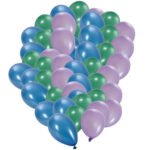 Luftballons 100er-Set in bunten Metallic-Farben, Geburtstags-Luftballons