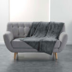 Couchdecke, grau, Kuscheldecke, 125 x 150 cm