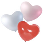 Herz-Ballons, 10er Set, versch. Farben