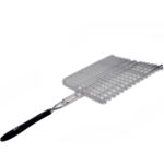 Grillguthalter aus Edelstahl, Grillkorb, 59 x 29 cm