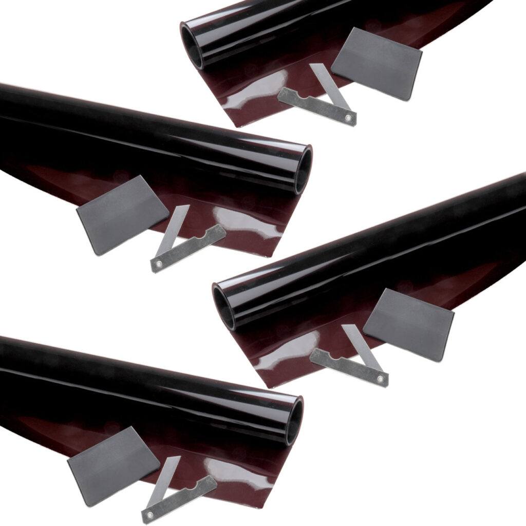 4er-Set Auto Sonnenschutzfolie, Scheibentönungsfolie, 300 x 50 cm 4er-Set Auto Sonnenschutzfolie, Scheibentönungsfolie, 300 x 50 cm
