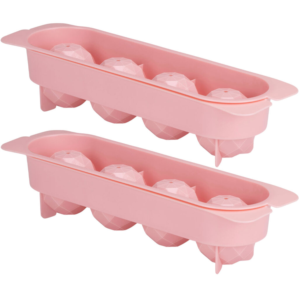 2er-Set Eiswürfelform für je 4 geometrische Eiskugeln 2er-Set Eiswürfelform für je 4 geometrische Eiskugeln