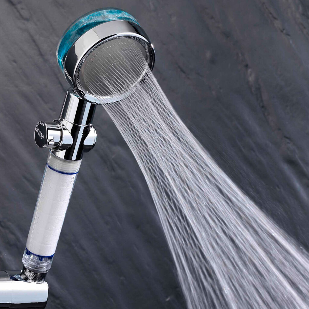 Duschbrause inkl. 3 Wasserfilter, 25.5 x Ø 8 cm