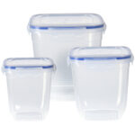 Vorratsdosen, 3er-Set, 1100/1950/3250ml, transparent