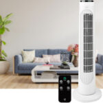 Turmventilator mit 3 Geschwindigkeitsstufen, Oszillation, Fernbedienung, 50 W