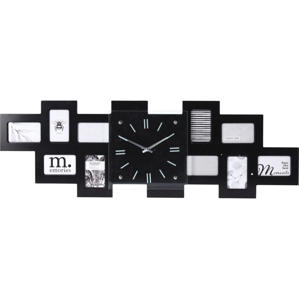 Wanduhr mit integrierten Bilderrahmen, 80 x 26 cm Wanduhr mit integrierten Bilderrahmen, 80 x 26 cm