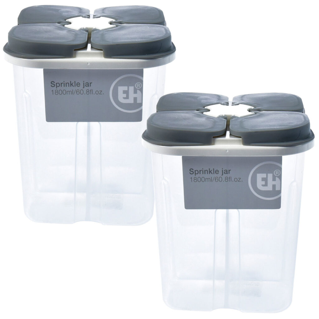 2er-Set Vorratsdose mit 4 Fächern, 1800 ml