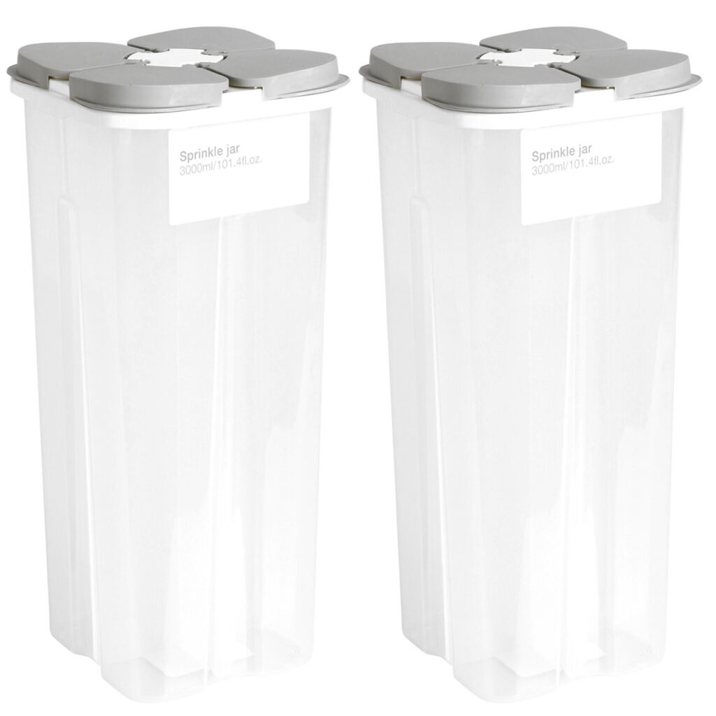 2er-Set Vorratsdose mit 4 Fächern, 3000 ml