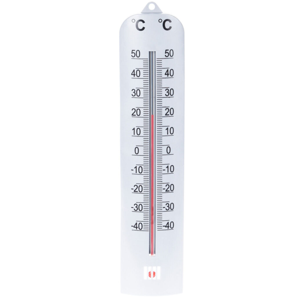 Analog-Garten-Thermometer, 27,5 x 9 cm, weiss