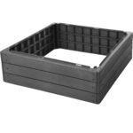 Gartenbeet-Rahmen, quadratisch, schwarz, 75,6 x 75,6 x 25 cm
