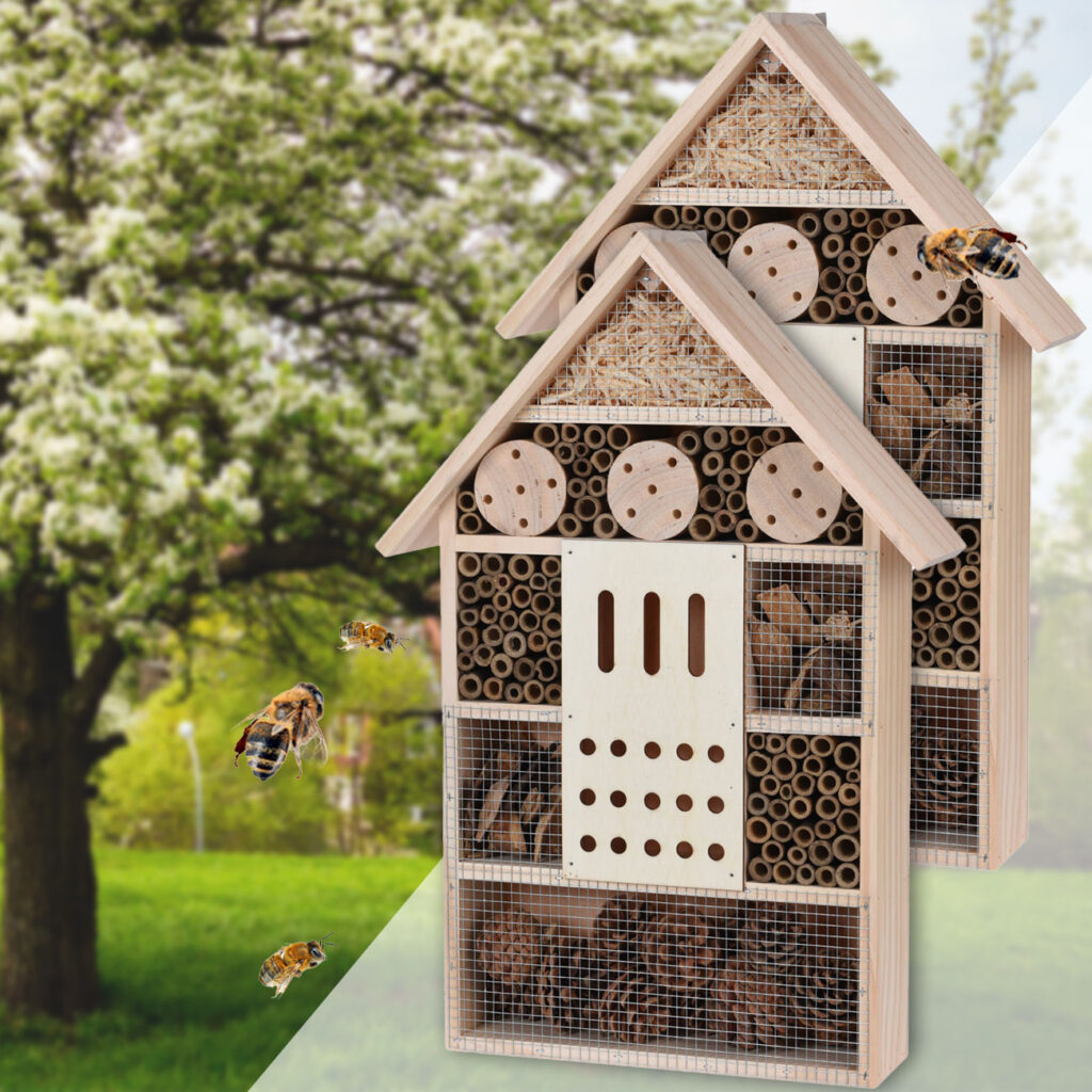 2er-Set Insektenhotel, 51 x 35 x 10 cm