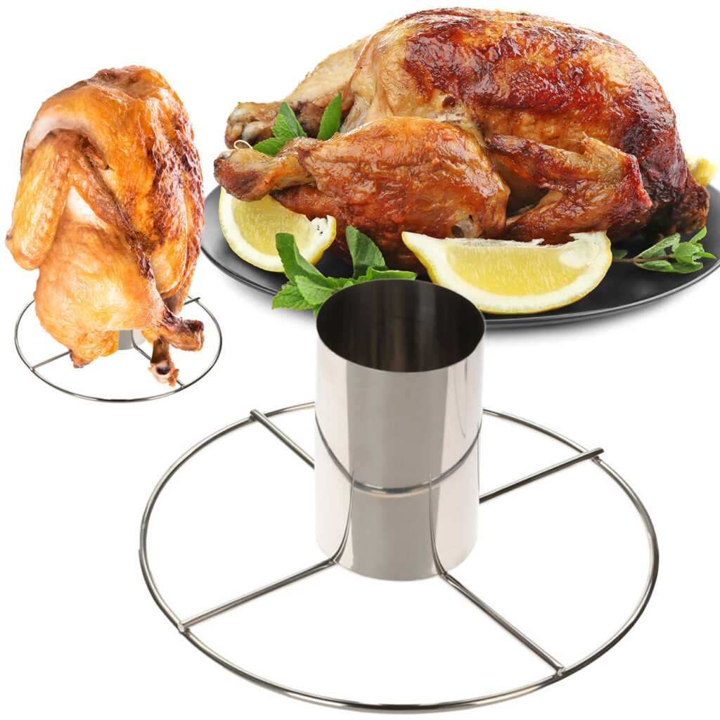 Poulet Bräter, Edelstahl für Grill und Backofen
