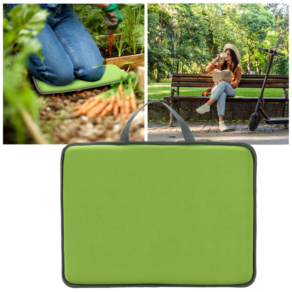 Knie- und Sitzkissen aus Memory-Foam, 40 x 30 cm, grün/grau Knie- und Sitzkissen aus Memory-Foam, 40 x 30 cm, grün/grau