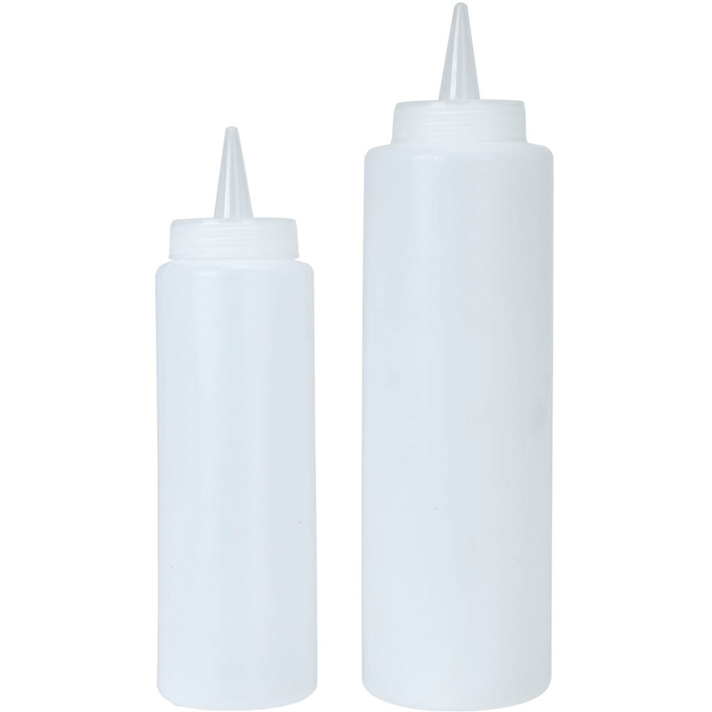 Garnierflaschen, 2er-Set, 250 ml und 400 ml