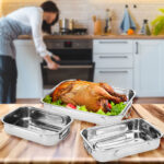 Backofen Bräter, 3er-Set, Edelstahl, 3 Grössen