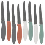 Steakmesser-Set, 8 Stück in 4 verschiedenen Farben, 20.5cm