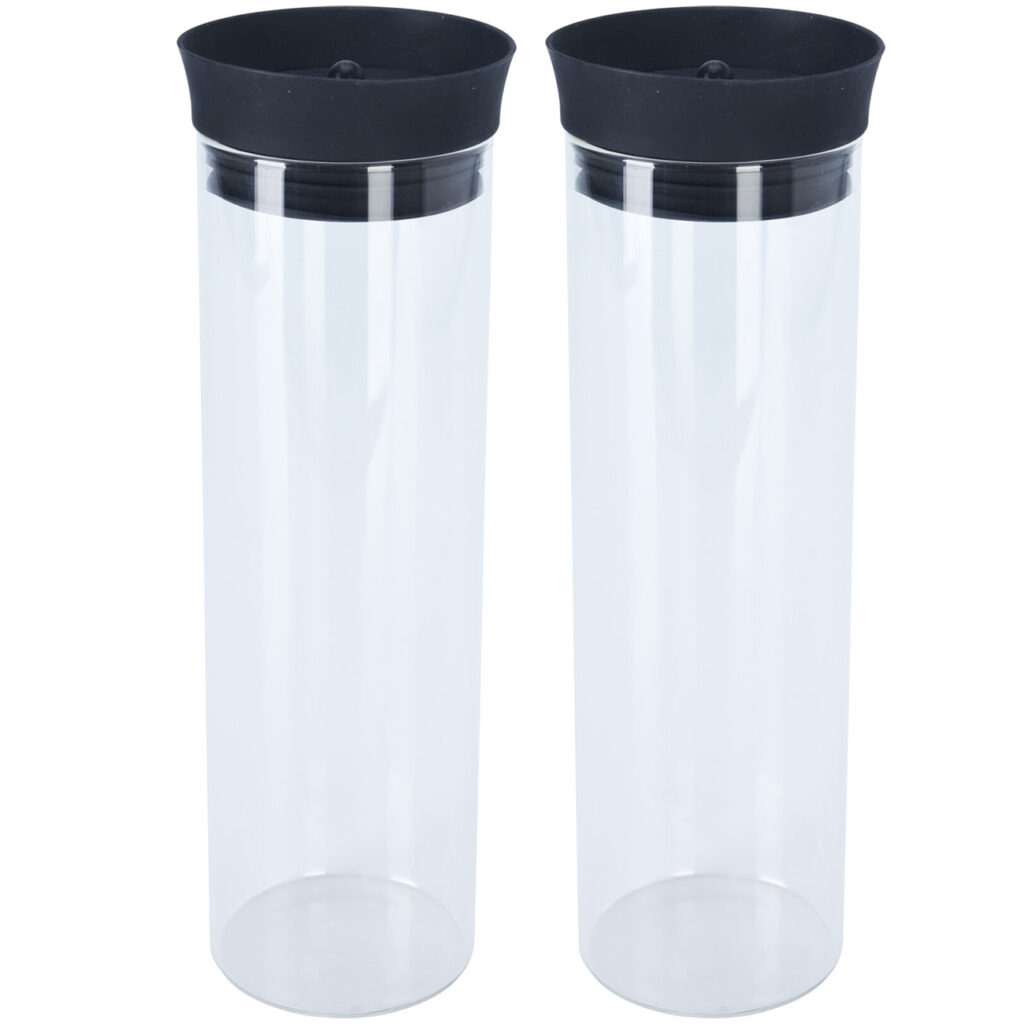 2er-Set Glaskaraffe aus Borosilikatglas, 1L