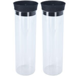 2er-Set Glaskaraffe aus Borosilikatglas, 1L