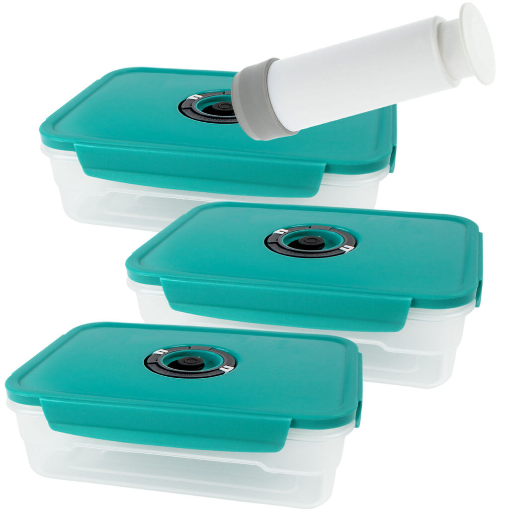 3er-Set Vakuum Vorratsdose mit Klickverschluss, inkl. Vakuumpumpe, 2300 ml 3er-Set Vakuum Vorratsdose mit Klickverschluss, inkl. Vakuumpumpe, 2300 ml