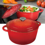 Gusseiserner Topf, rot, Ø 21 cm, 2,4L