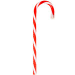 LED-Zuckerstange, rot-weiss, 5 verschiedene Licht-Funktionen
