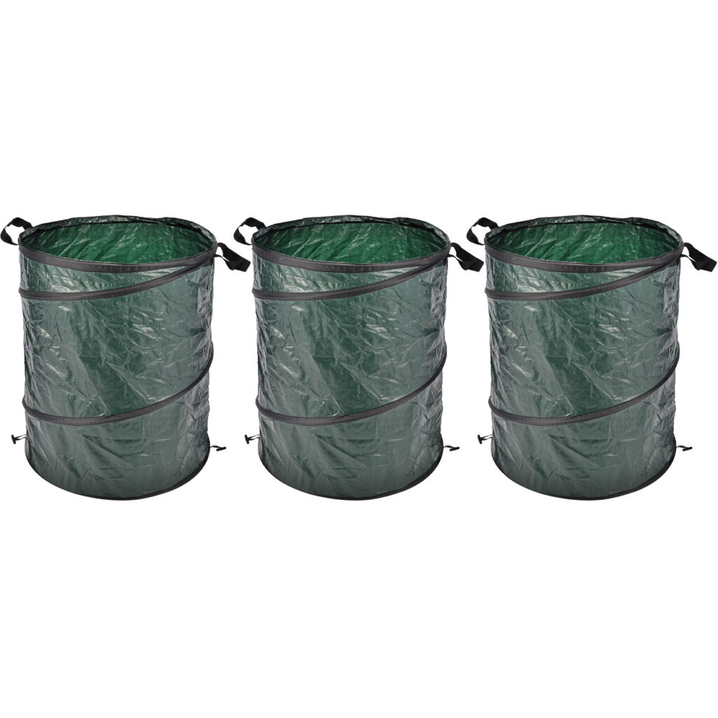 3er-Set Gartensack, grün, 130 Liter