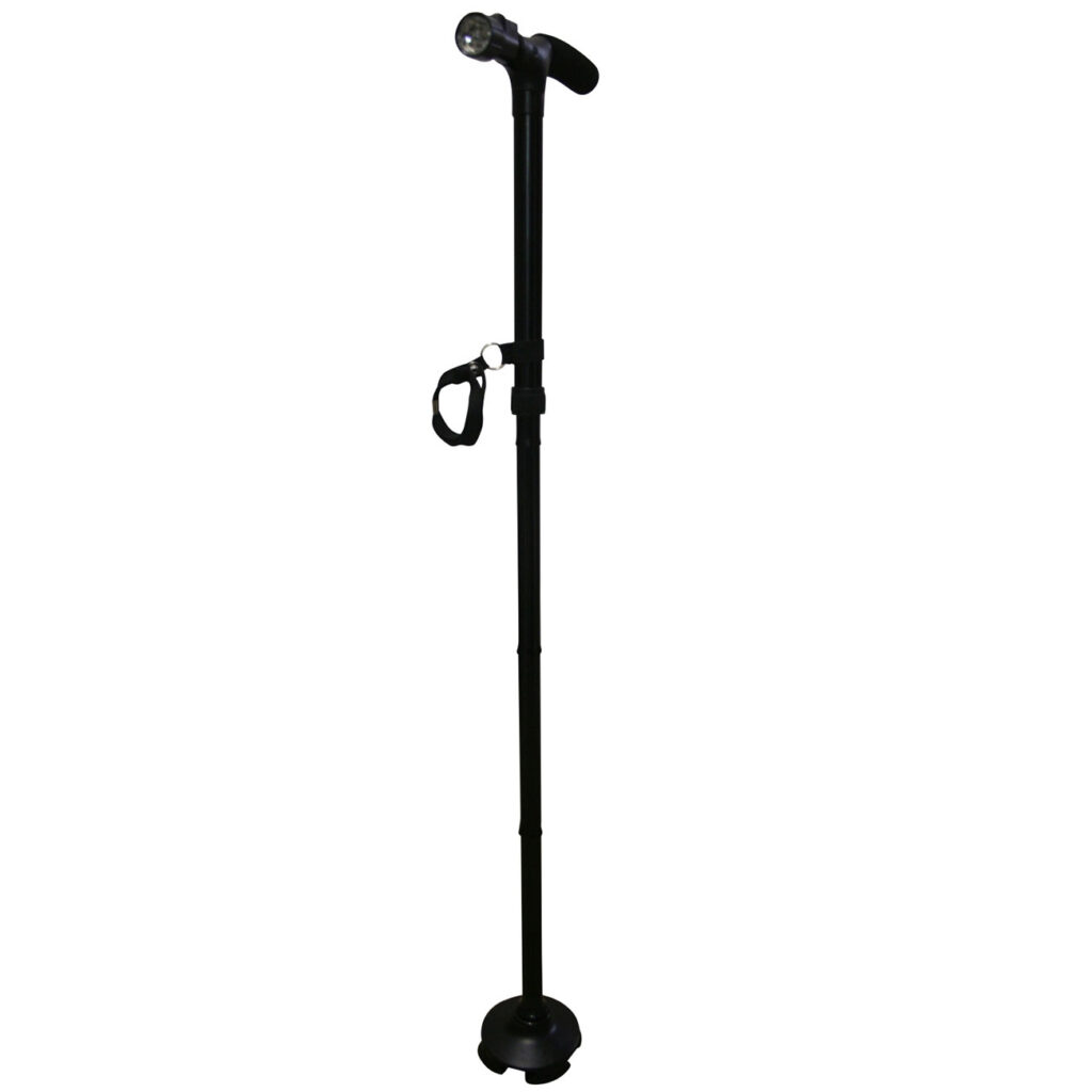 Gehstock mit LED-Lampe, 85 – 95 cm
