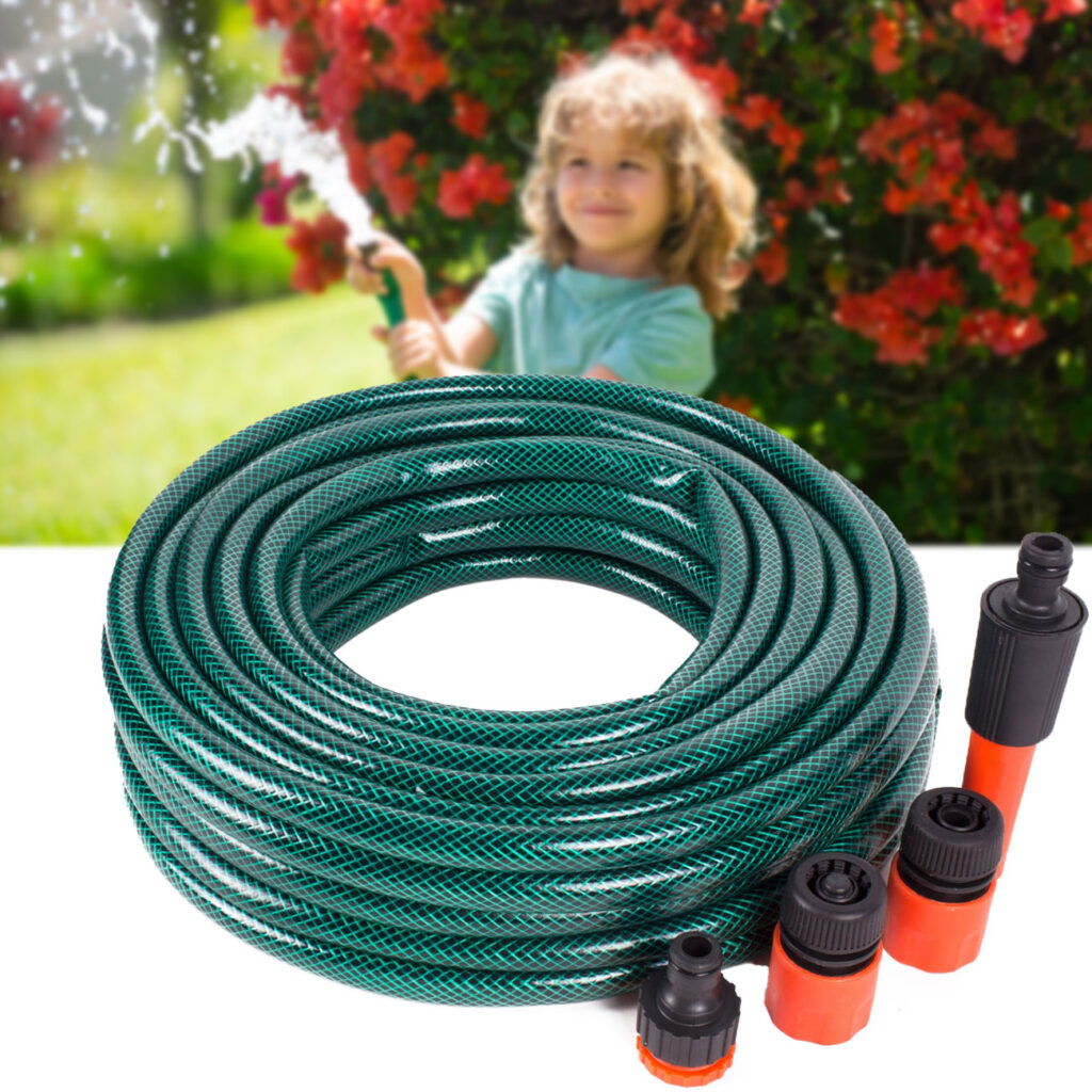 Gartenschlauch-Set mit Anschlüssen und Sprühkopf, 15 m Gartenschlauch-Set mit Anschlüssen und Sprühkopf, 15 m