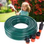 Gartenschlauch-Set mit Anschlüssen und Sprühkopf, 15 m