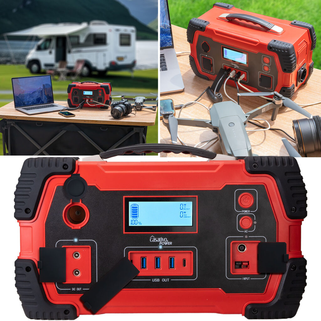 Tragbare Powerstation & Solar-Generator mit 800 Wh, 230V & 12V, 1.000 Watt Tragbare Powerstation & Solar-Generator mit 800 Wh, 230V & 12V, 1.000 Watt
