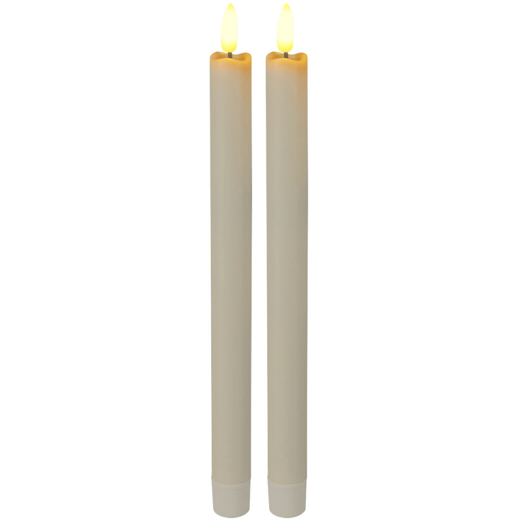 2er-Set LED-Stabkerze, mit Fernbedienung & Timer-Funktion, elfenbein, batteriebetrieben 2er-Set LED-Stabkerze, mit Fernbedienung & Timer-Funktion, elfenbein, batteriebetrieben
