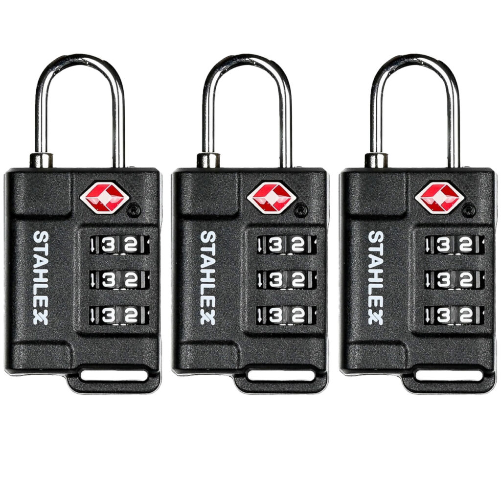 3er-Set TSA-Gepäckschloss mit 3-stelligem Zahlencode 3er-Set TSA-Gepäckschloss mit 3-stelligem Zahlencode