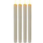 4er-Set LED-Stabkerze, mit Fernbedienung & Timer-Funktion, elfenbein, batteriebetrieben