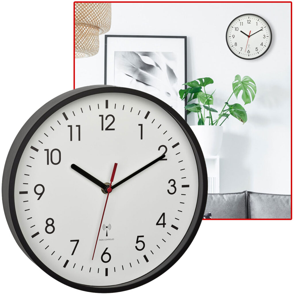 Analoge Funk-Wanduhr in klassischem Design, Ø 24,5 cm Analoge Funk-Wanduhr in klassischem Design, Ø 24,5 cm