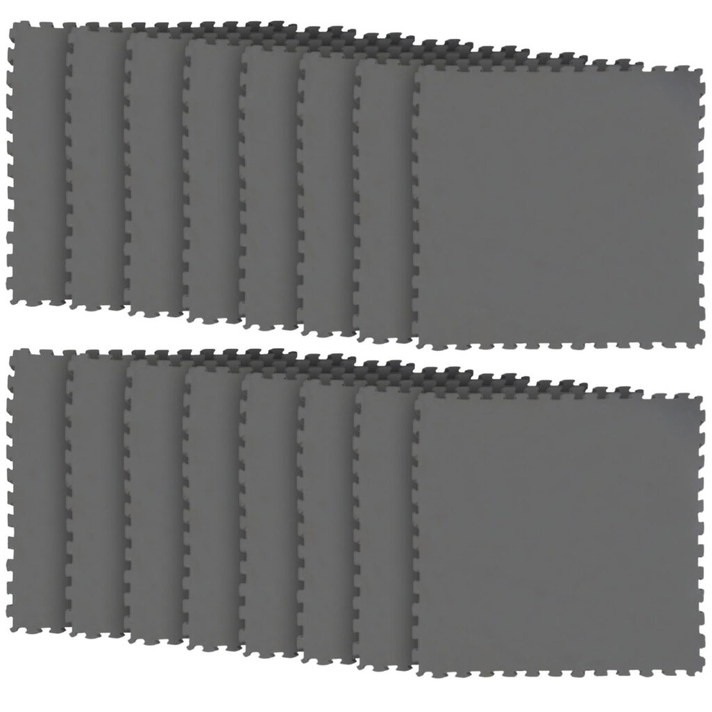 16 Bodenschutzmatten mit Stecksystem, 80 x 80 cm, 16 Bodenschutzmatten mit Stecksystem, 80 x 80 cm,