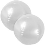 2er-Set LED-Wasserball mit Farbwechsel, Ø 20 cm, transparent
