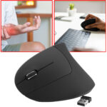 Ergonomische 6-Tasten Funkmaus für Linkshänder, kabellos
