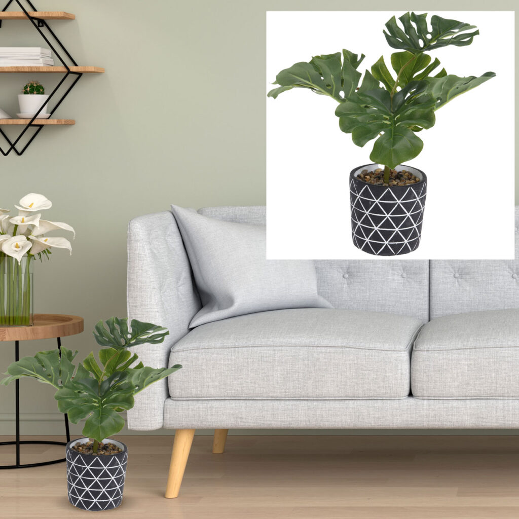 Künstliche Monstera, 26 x 32 cm