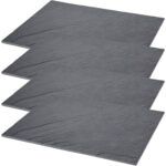4er-Set Platzset, Schieferplatte, L 40 x B 30 cm