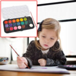 Aquarellfarben, Palette mit 21 Farben und Pinsel