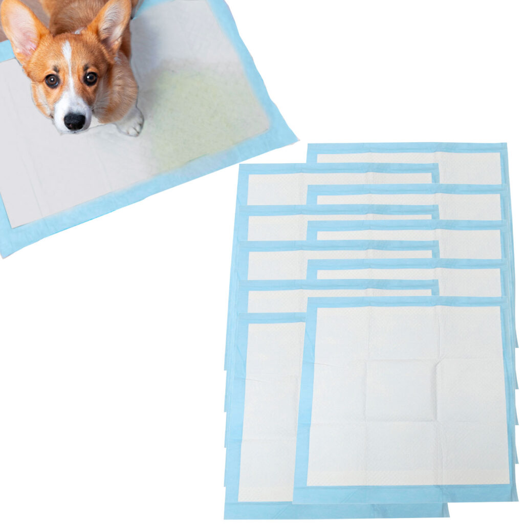 Welpenunterlage, 10 Stk., absorbierend und auslaufsicher, je 60 x 60 cm Welpenunterlage, 10 Stk., absorbierend und auslaufsicher, je 60 x 60 cm