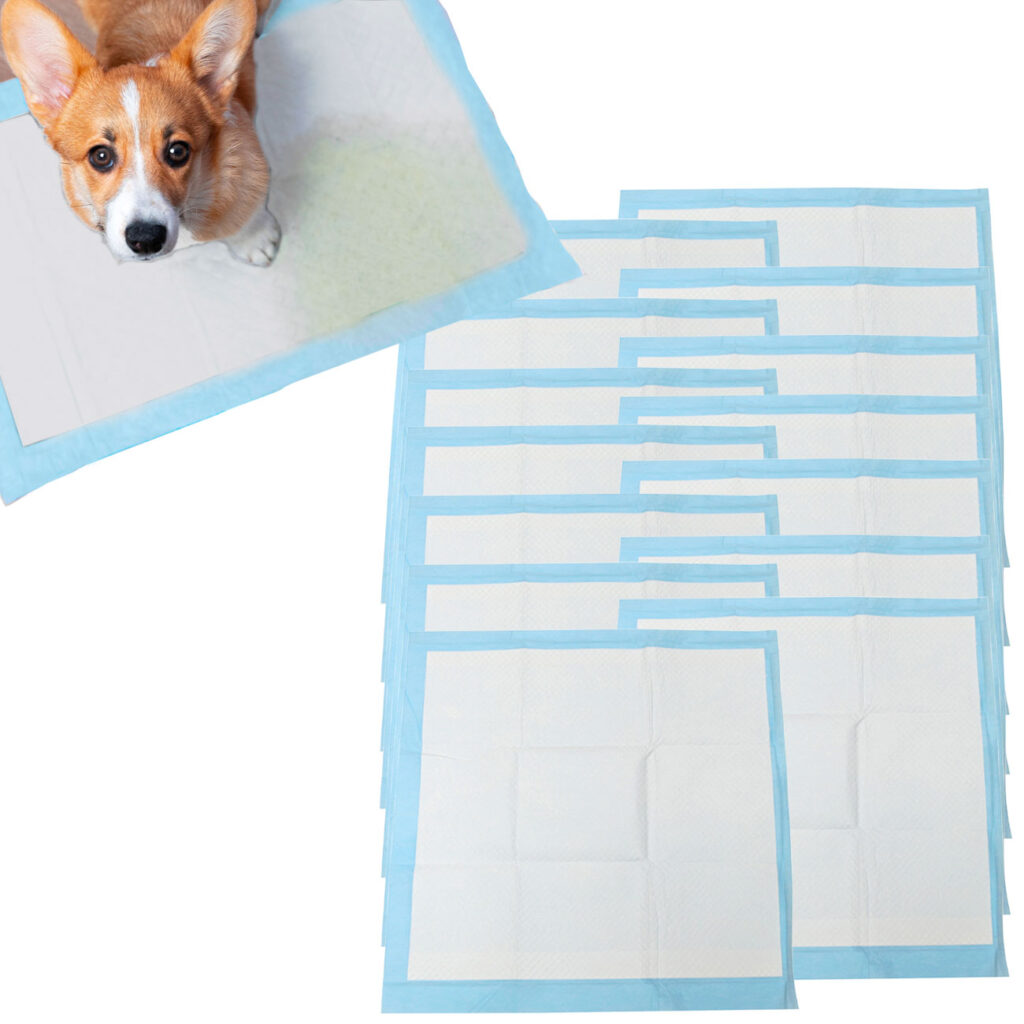 Welpenunterlage, 60 Stk., absorbierend und auslaufsicher, je 60 x 60 cm Welpenunterlage, 60 Stk., absorbierend und auslaufsicher, je 60 x 60 cm