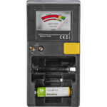Batterietester für Batterien vom Typ AAA-, AA-, C-, D-, 9 V- und Knopfzellen