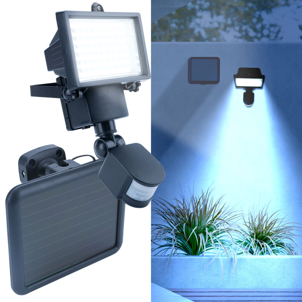 Solar-LED-Wand-Fluter für aussen, mit PIR-Sensor, 12 W, 750 Lumen, IP44 Solar-LED-Wand-Fluter für aussen, mit PIR-Sensor, 12 W, 750 Lumen, IP44