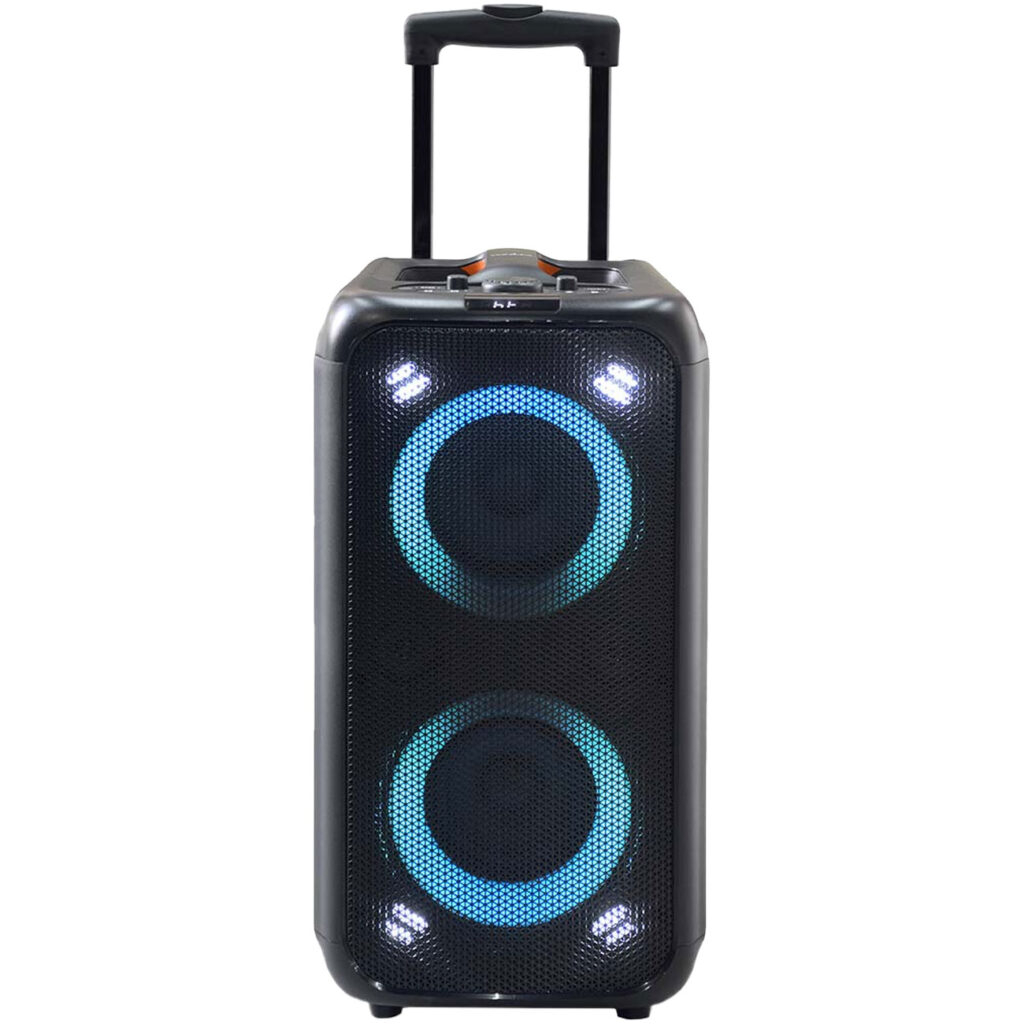 Hochwertiger Bluetooth Lautsprecher, Beleuchtung, Subwoofer und Mikrofon-Eingang Hochwertiger Bluetooth Lautsprecher, Beleuchtung, Subwoofer und Mikrofon-Eingang