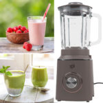 Standmixer mit Glasbehälter und Dosierbecher, 1000 W, 1,5l, taupe