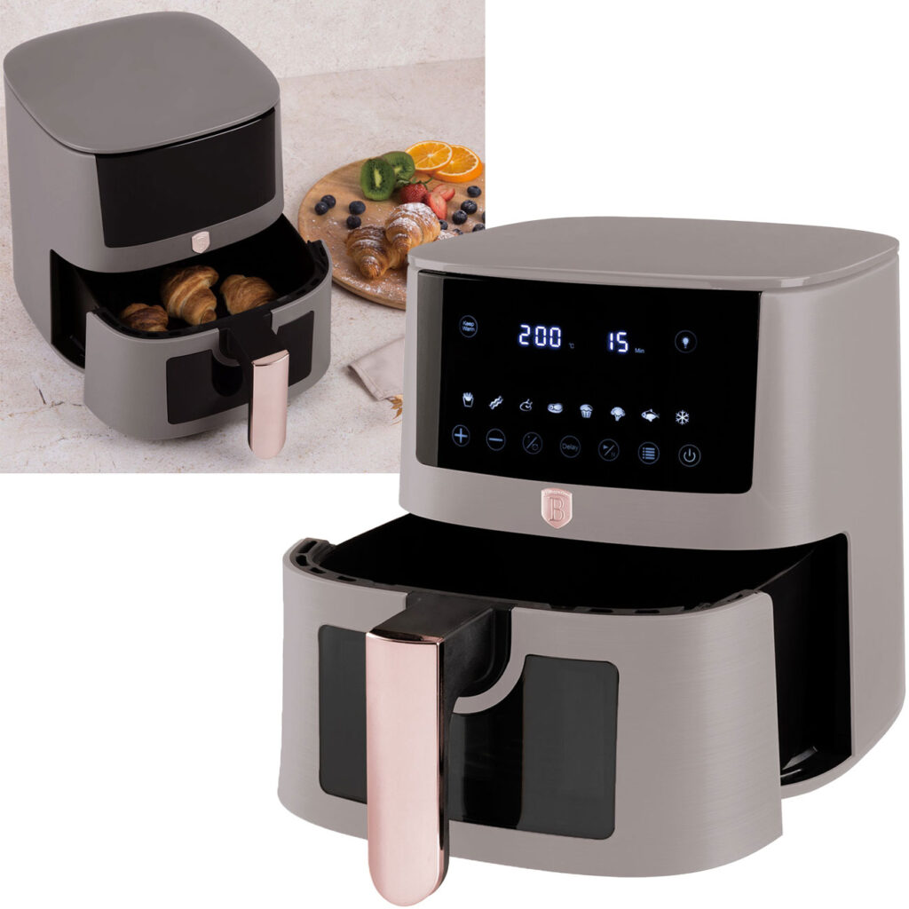Heissluftfritteuse mit 8 Kochprogrammen und Warmhaltefunktion, 5l, taupe Heissluftfritteuse mit 8 Kochprogrammen und Warmhaltefunktion, 5l, taupe