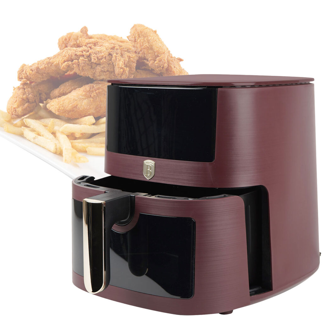 Heissluftfritteuse mit 8 Kochprogrammen und Warmhaltefunktion, 8l, bordeaux Heissluftfritteuse mit 8 Kochprogrammen und Warmhaltefunktion, 8l, bordeaux