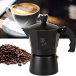 Design Espressokocher für 3 Portionen, schwarz-roségold