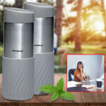 2er-Set Doppelwandiger Thermobecher, 420ml, grau